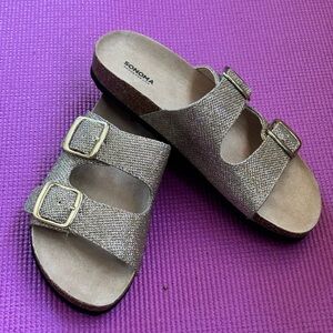 Sonoma | Gold Glitter Footbed Sandals ⭐️